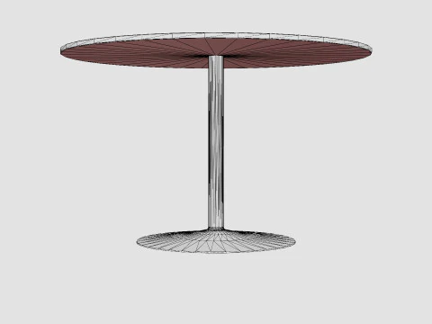 Capri Dining Table Around Marble 3D Model