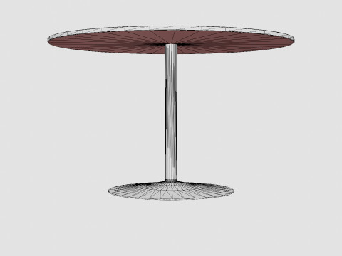 Capri Dining Table Around Marble 3Dモデル