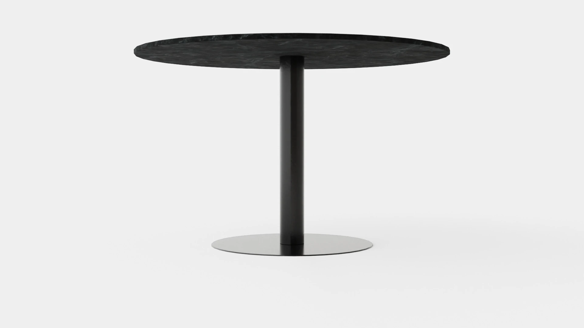 Capri Dining Table Around Marble Gray Black 3D Model .c4d .max .obj .3ds .fbx .stl .blend 