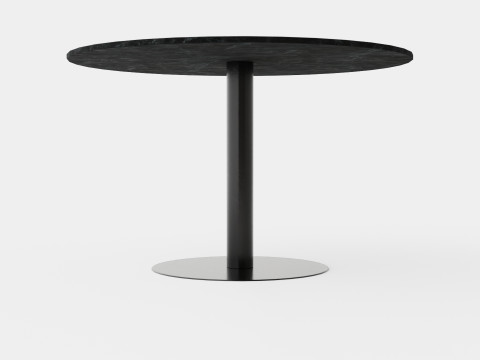Capri Dining Table Around Marble Gray Black Modèle 3D