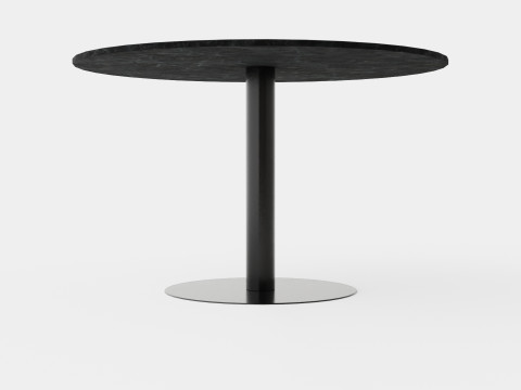 Capri Dining Table Around Marble Gray Black 3D 모델