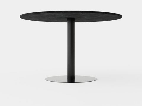 Capri Dining Table Around Marble Gray Black 3D 모델