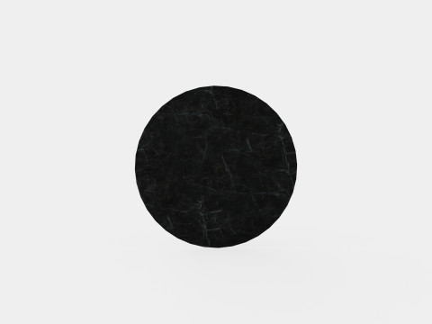 Capri Dining Table Around Marble Gray Black 3D 모델