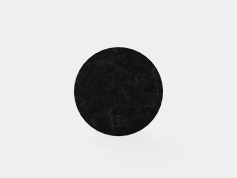 Capri Dining Table Around Marble Gray Black 3D Model