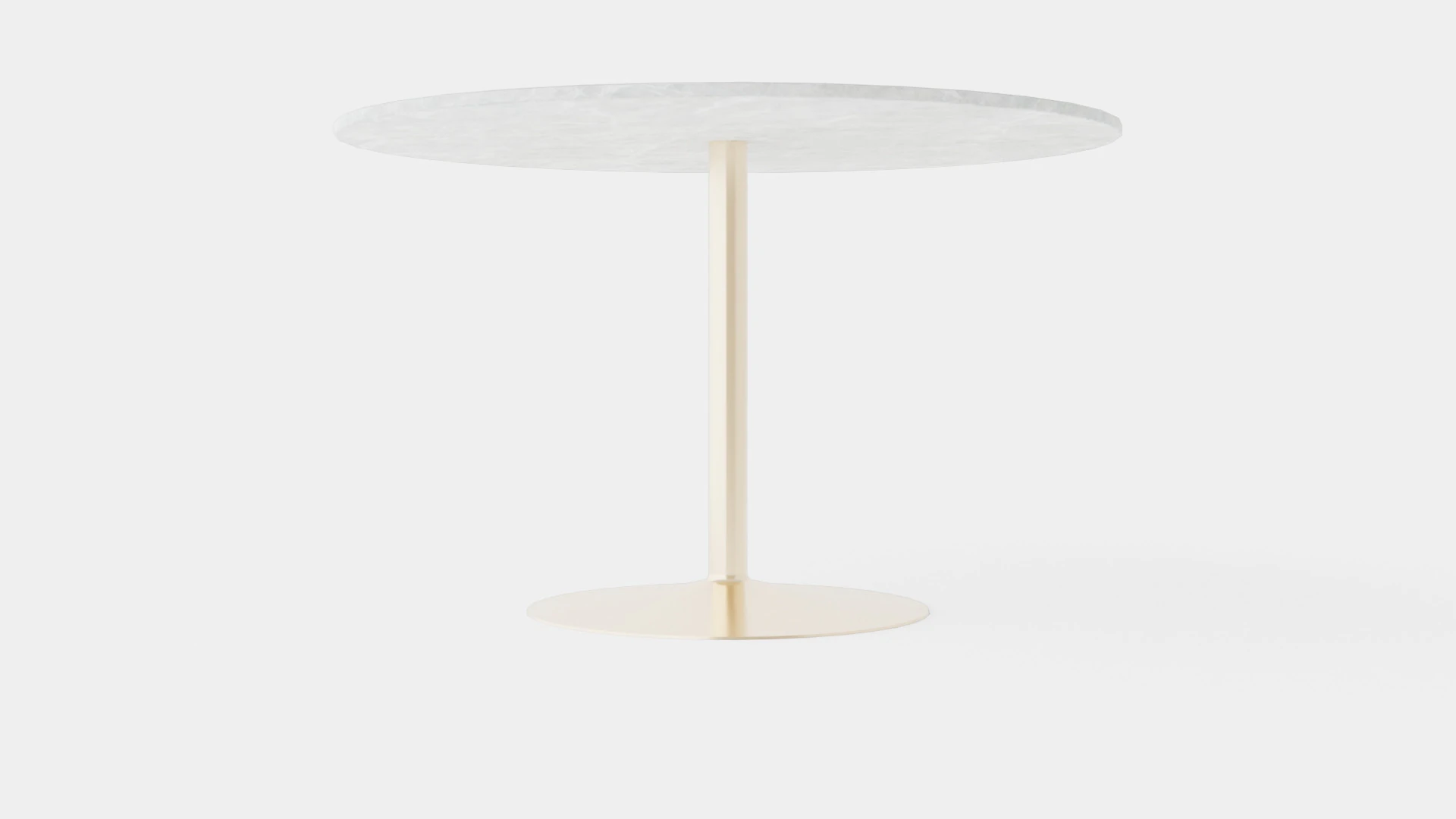 Capri Dining Table Around Marble White Brass 3D Model .c4d .max .obj .3ds .fbx .stl .blend 