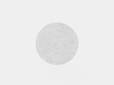 Capri Dining Table Around Marble White Brass 3D Модель