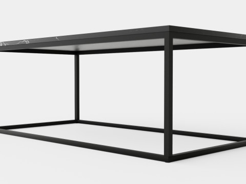 Carrie Coffee Table Marble Black 3D Model