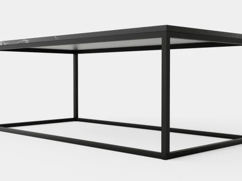 Carrie Coffee Table Marble Black 3D Model