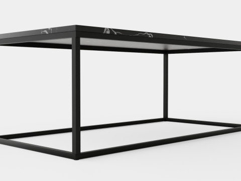 Carrie Coffee Table Marble Black Modelo 3D