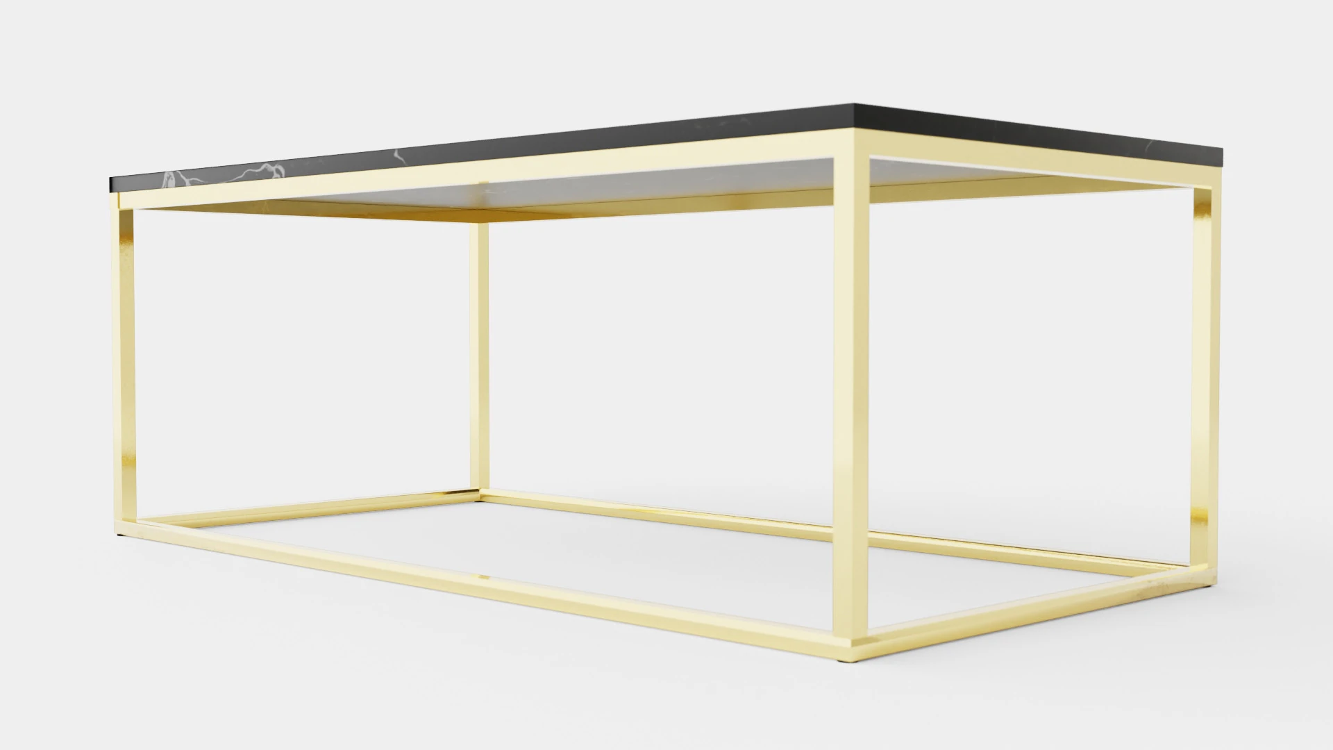 Carrie Coffee Table Marble Black Brass 3D Model .c4d .max .obj .3ds .fbx .stl .blend 
