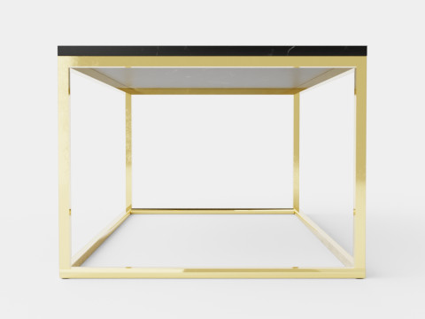 Carrie Coffee Table Marble Black Brass 3D Модель