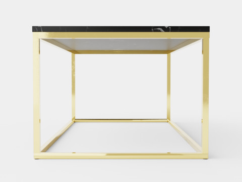 Carrie Coffee Table Marble Black Brass 3D Модель