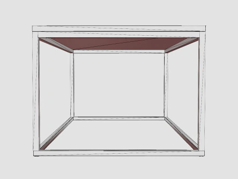Carrie Coffee Table Marble Black Brass 3D Model