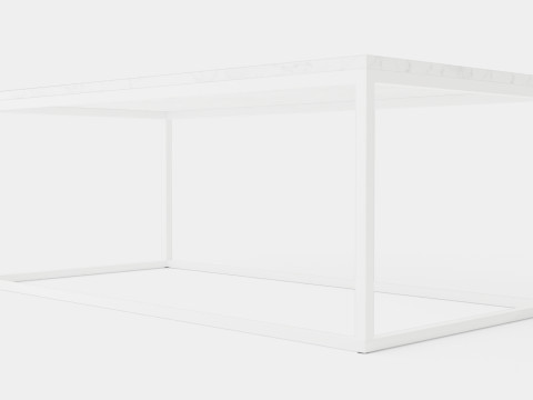 Carrie Coffee Table Marble White 3D Model