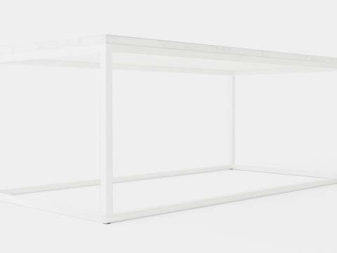Carrie Coffee Table Marble White 3D 모델