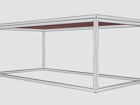 Carrie Coffee Table Marble White 3D Model