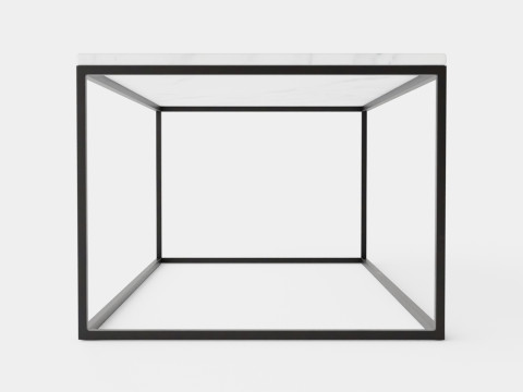 Carrie Coffee Table Marble White Black 3D मॉडल