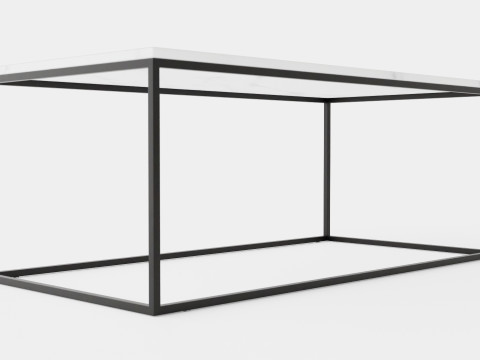 Carrie Coffee Table Marble White Black 3D मॉडल