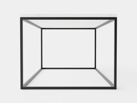Carrie Coffee Table Marble White Black 3D मॉडल