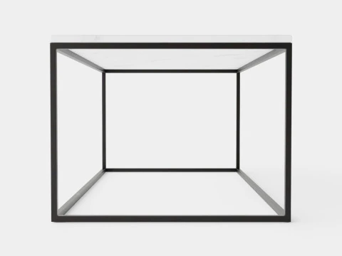 Carrie Coffee Table Marble White Black 3D Model
