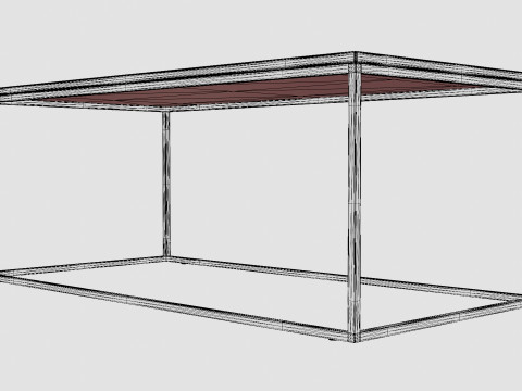 Carrie Coffee Table Marble White Black 3D मॉडल