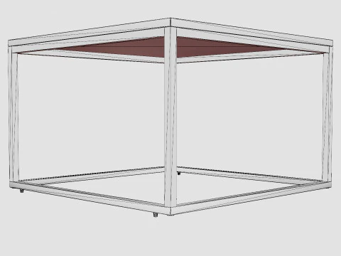 Carrie Coffee Table Marble 3D Model