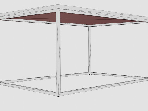 Carrie Coffee Table Marble 3D Model