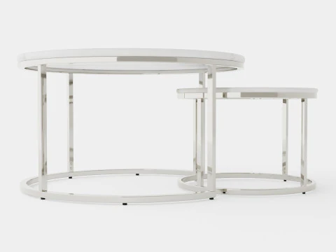 Carrie Set Tavolo Rotondo Modello 3D