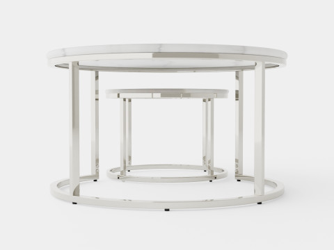 Carrie Set Table Round Model 3D
