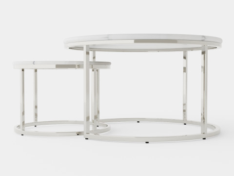 Carrie Set Table Round Model 3D