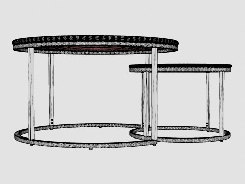 Carrie Set Table Round Model 3D