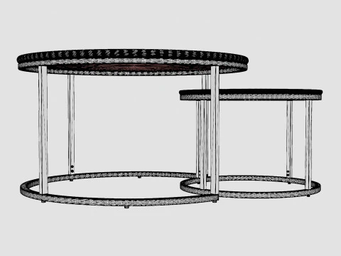 Carrie Set Table Round 3D Model