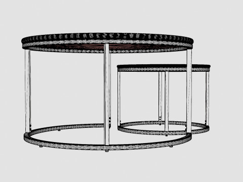 Carrie Set Table Round Model 3D