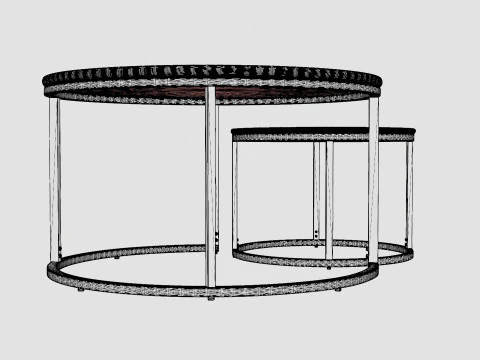Carrie Set Table Round 3D Model