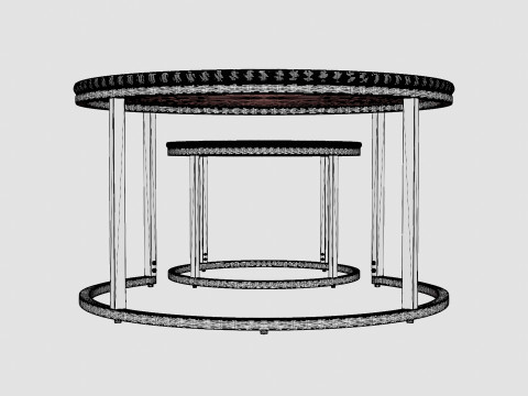 Carrie Set Table Round Model 3D
