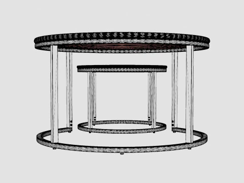 Carrie Set Table Round 3D Model