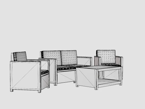 Castell Sofa Group 3D Model