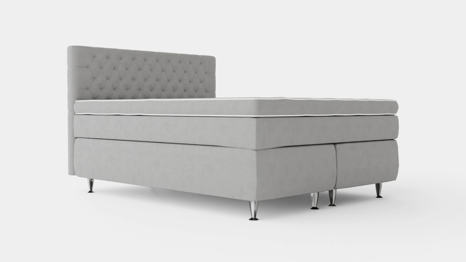 Celine Bed Package Gray Velvet 3D Model .c4d .max .obj .3ds .fbx .stl .blend 