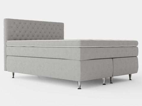 Celine Bed Package Gray Velvet 3D Model