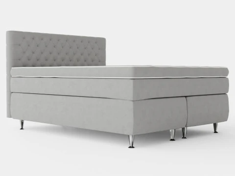 Celine Yatak Paketi Gri Kadife 3D Model