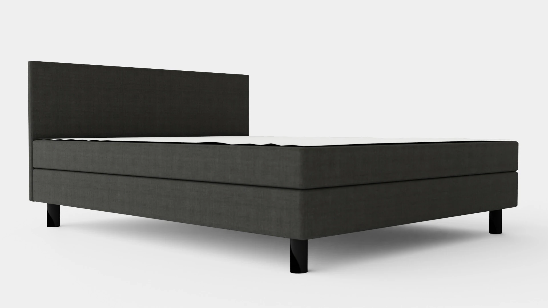 Charm Complete Bed Package Dark Gray 3D Model .c4d .max .obj .3ds .fbx .stl .blend