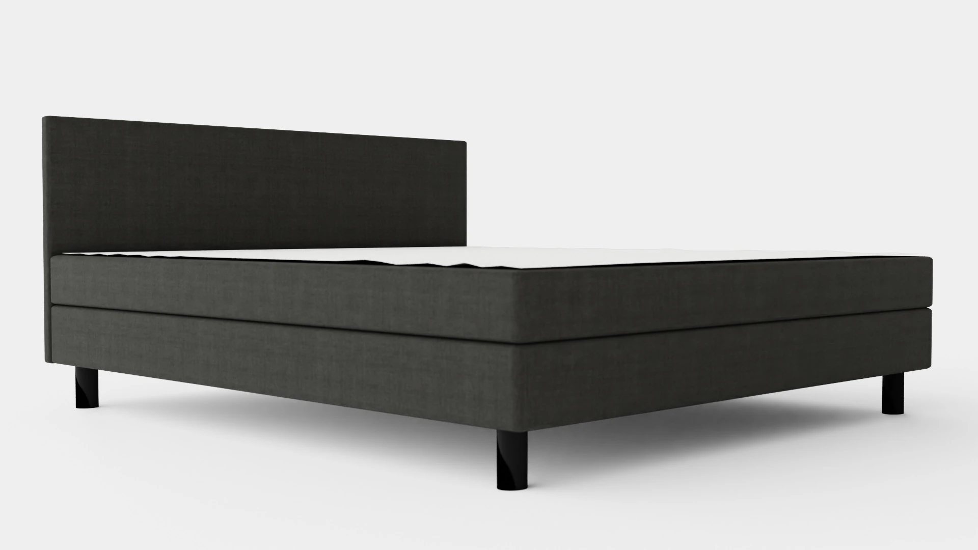 Charm Complete Bed Package Dark Gray 3D Model .c4d .max .obj .3ds .fbx .stl .blend