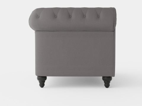 Chesterfield Luxury Velvet Sofa 2 Seater 3D Model