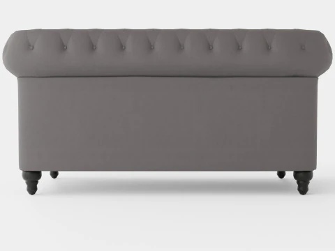 Chesterfield Luxury Velvet Sofa 2 Seater 3D Model