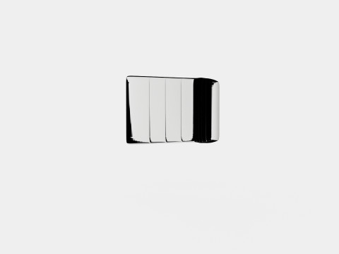 Cibus Dining Chair Artificial Leather White Chrome Modello 3D
