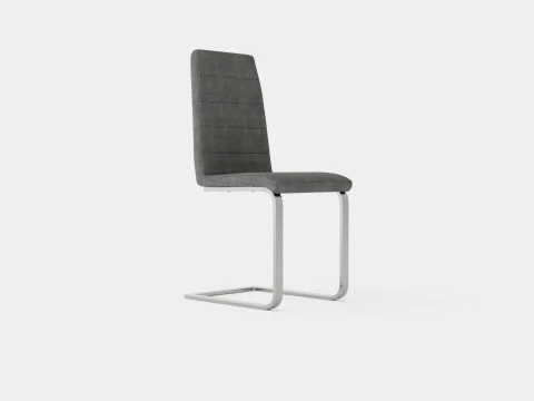 Chaise de salle &agrave; manger Cibus gris fonc&eacute; Modèle 3D