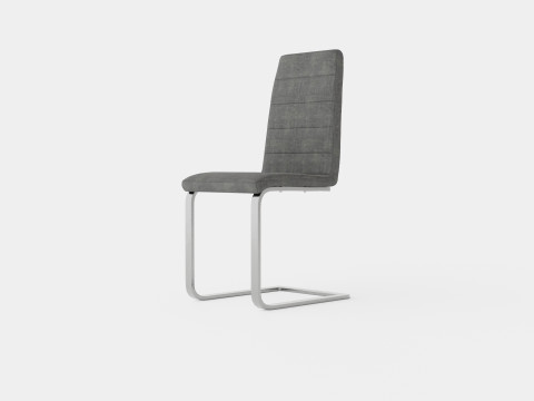 Cibus Dining Chair Dark Gray Model 3D