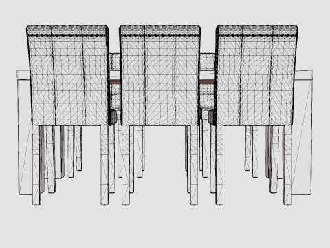 Cibus Food Group With 6 Viktor Chair White Black 3D Model
