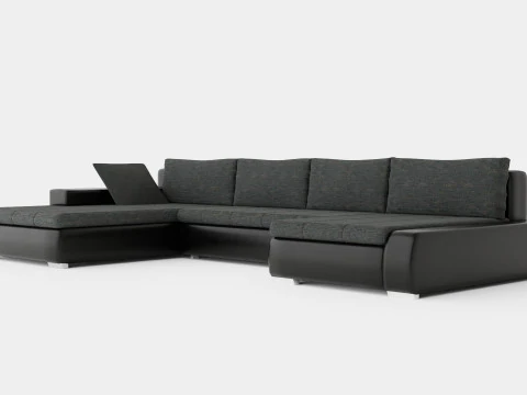 Cillo U Bed Sofa Reversible Artificial Leather 3D Model