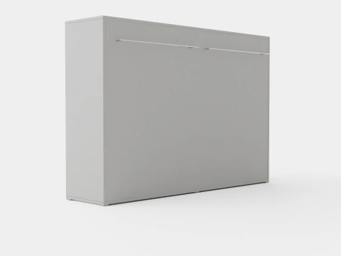 Kompakter Bettschrank horizontal wei&szlig; 3D Modell